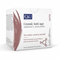 Crema anti-age cu Vitamina C si acid ursolic Matis Q4U, 50 ml, Tis Farmaceutic