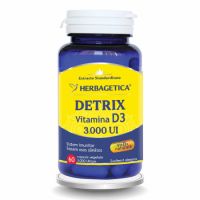 Detrix Vitamina D3 3000 UI, 60 capsule, Herbagetica
