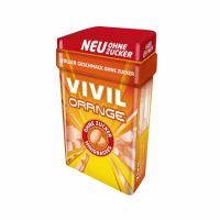 Minidrajeuri cu aroma de portocala fara zahar, 40g, Vivil