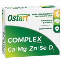 Ostart Complex Ca + Mg + Zn + Se + D3, 20 comprimate, Fiterman