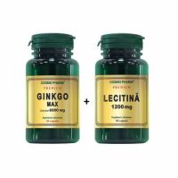 Ginkgo Max 6000 mg, 60 capsule + Lecitina 1200 mg, 30 capsule, Cosmopharm