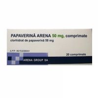 Papaverina, 50 mg, 20 comprimate, Arena Group