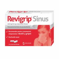 Revigrip Sinus, 500 mg/30 mg, 20 comprimate filmate, Solacium Pharma
