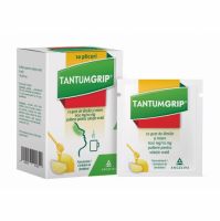 TantumGrip cu gust de lamaie si miere, 600 mg/10 mg, 10 plicuri, Angelini