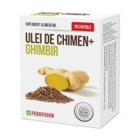 Ulei de Chimen + Ghimbir, 30 capsule, Parapharm