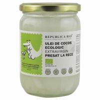 Ulei de cocos extravirgin, presat la rece, 500 ml, Republica Bio