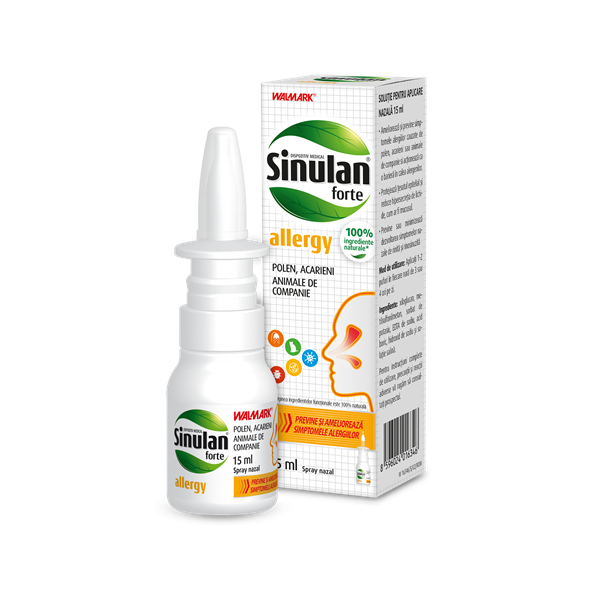 Spray nazal Sinulan forte Allergy, 15 ml, Walmark