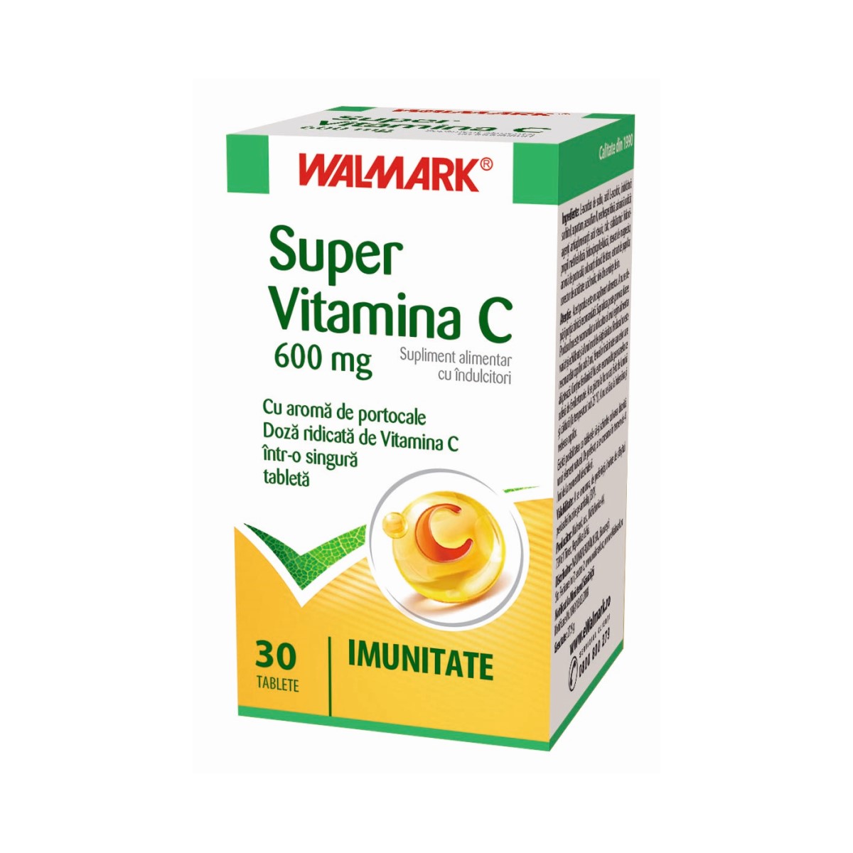 Super Vitamina C 600mg, 30 tablete, Walmark