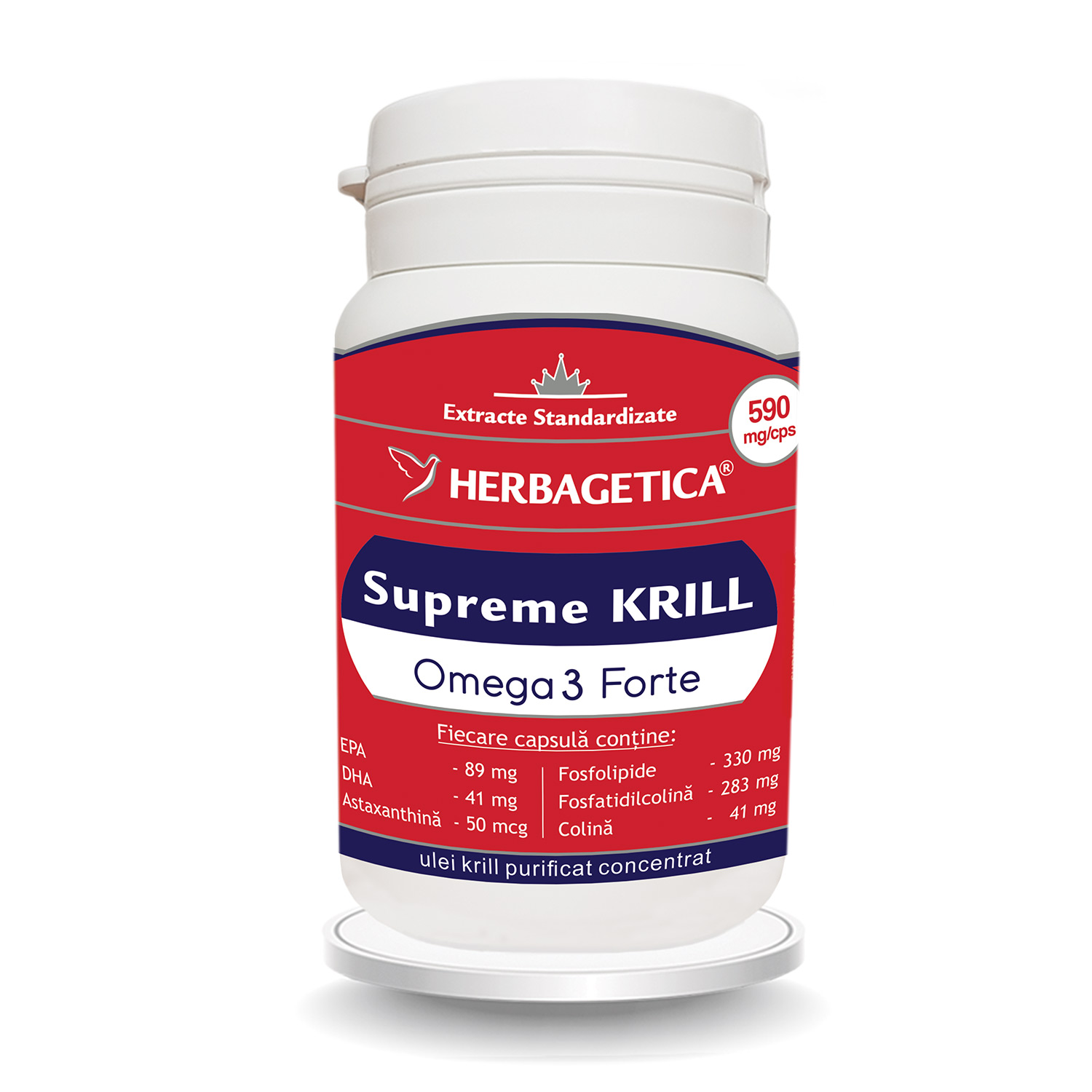Krill Oil Supreme Omega 3, 60 capsule, Herbagetica