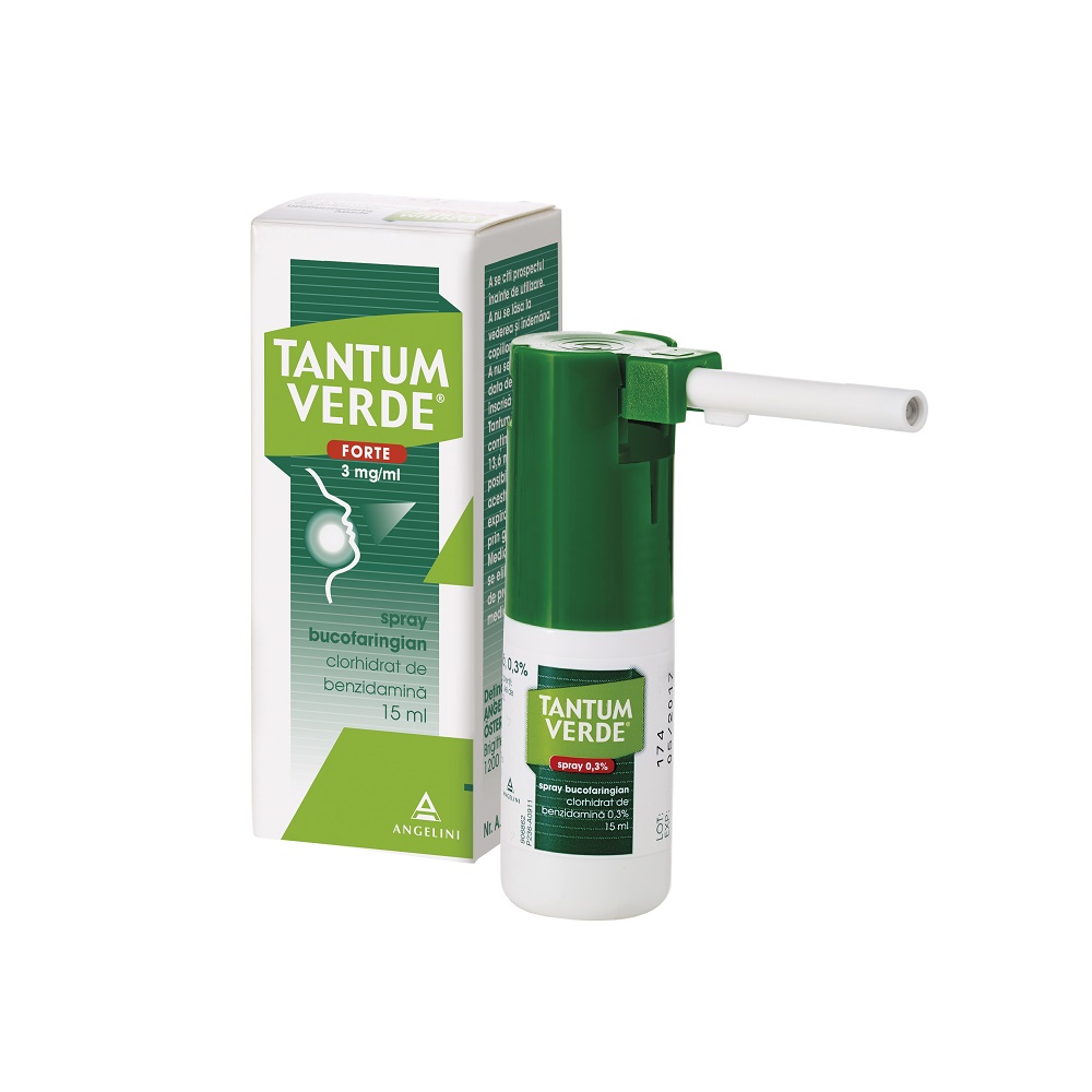 Tantum verde forte spray bucofaringian, 3 mg/ml, 15 ml, Angelini