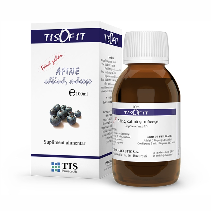 Sirop de afine, catina si macese Tisofit, 100 ml, Tis Farmaceutic
