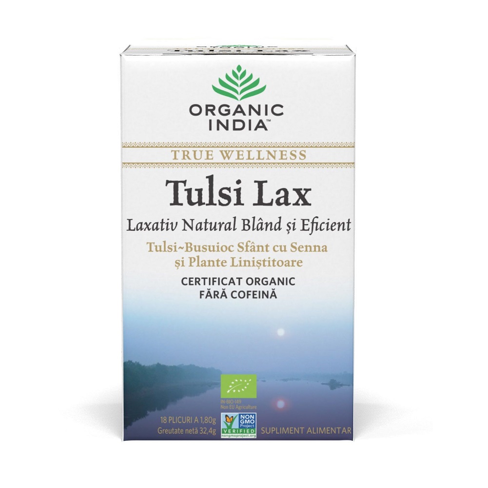 Tulsi Lax Ceai Bio, 18 plicuri, Organic India