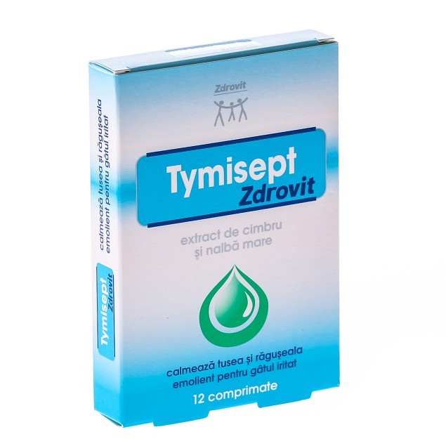 Tymisept, 12 comprimate, Zdrovit