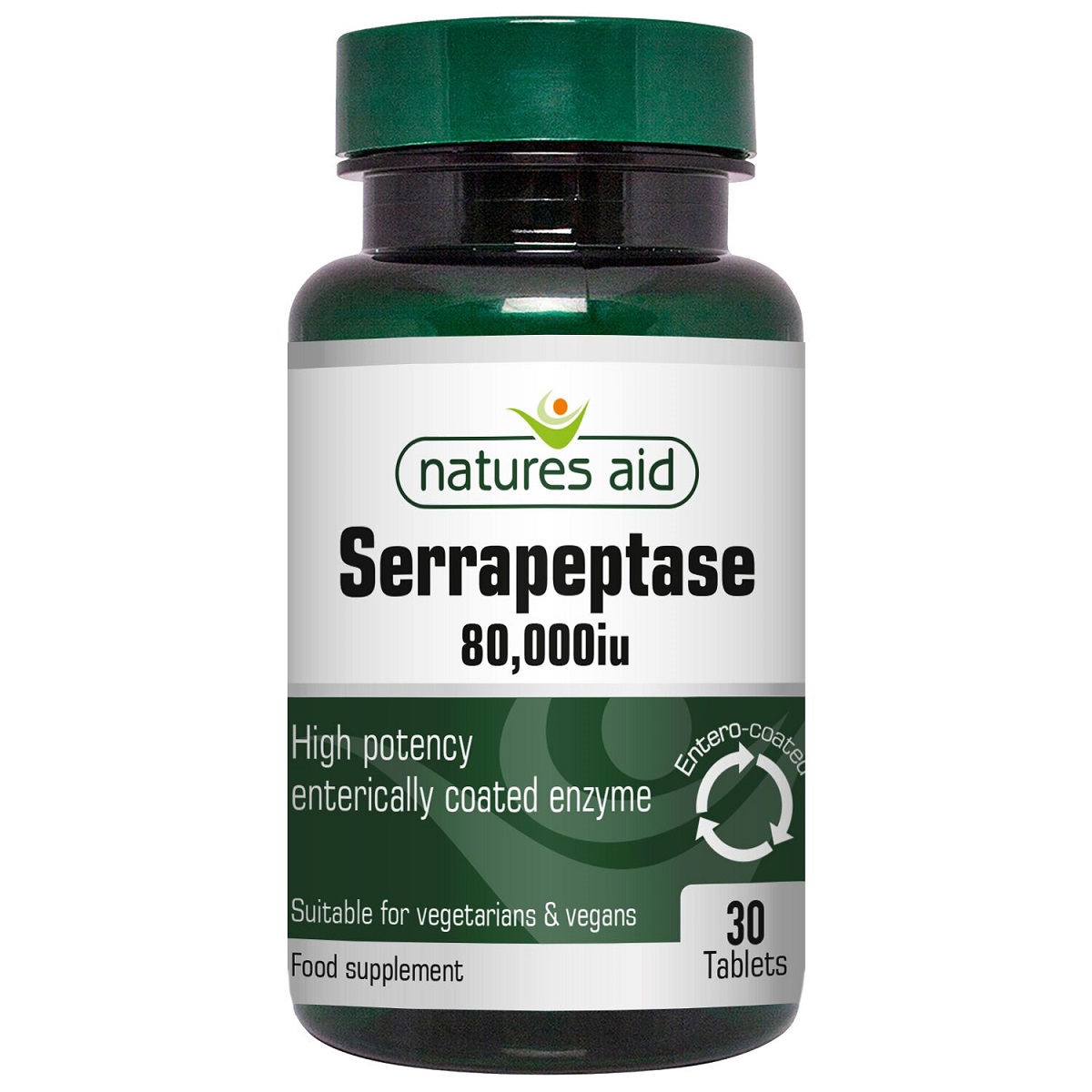 Serrapeptase, 80.000IU, 30 tablete, Natures Aid