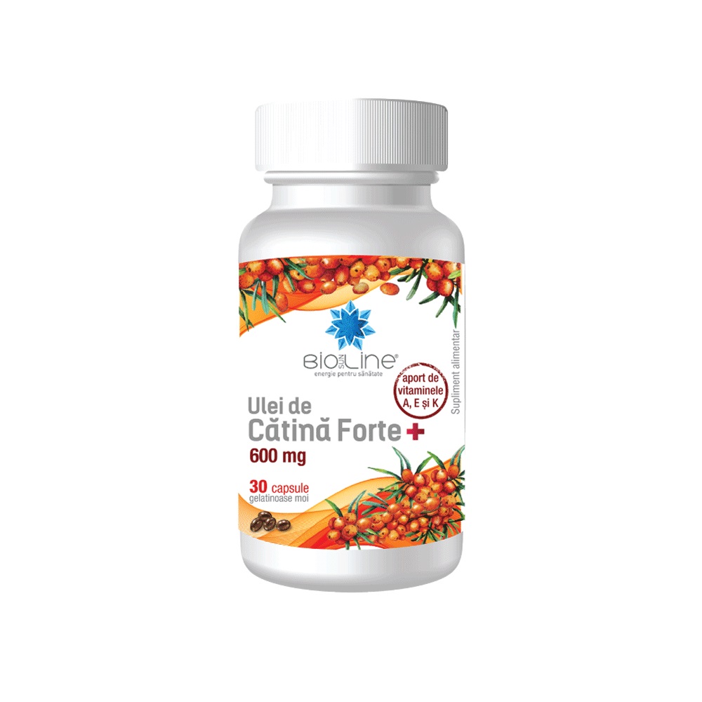 Ulei de catina Forte BioSunLine, 600 mg, 30 cpasule, Helcor