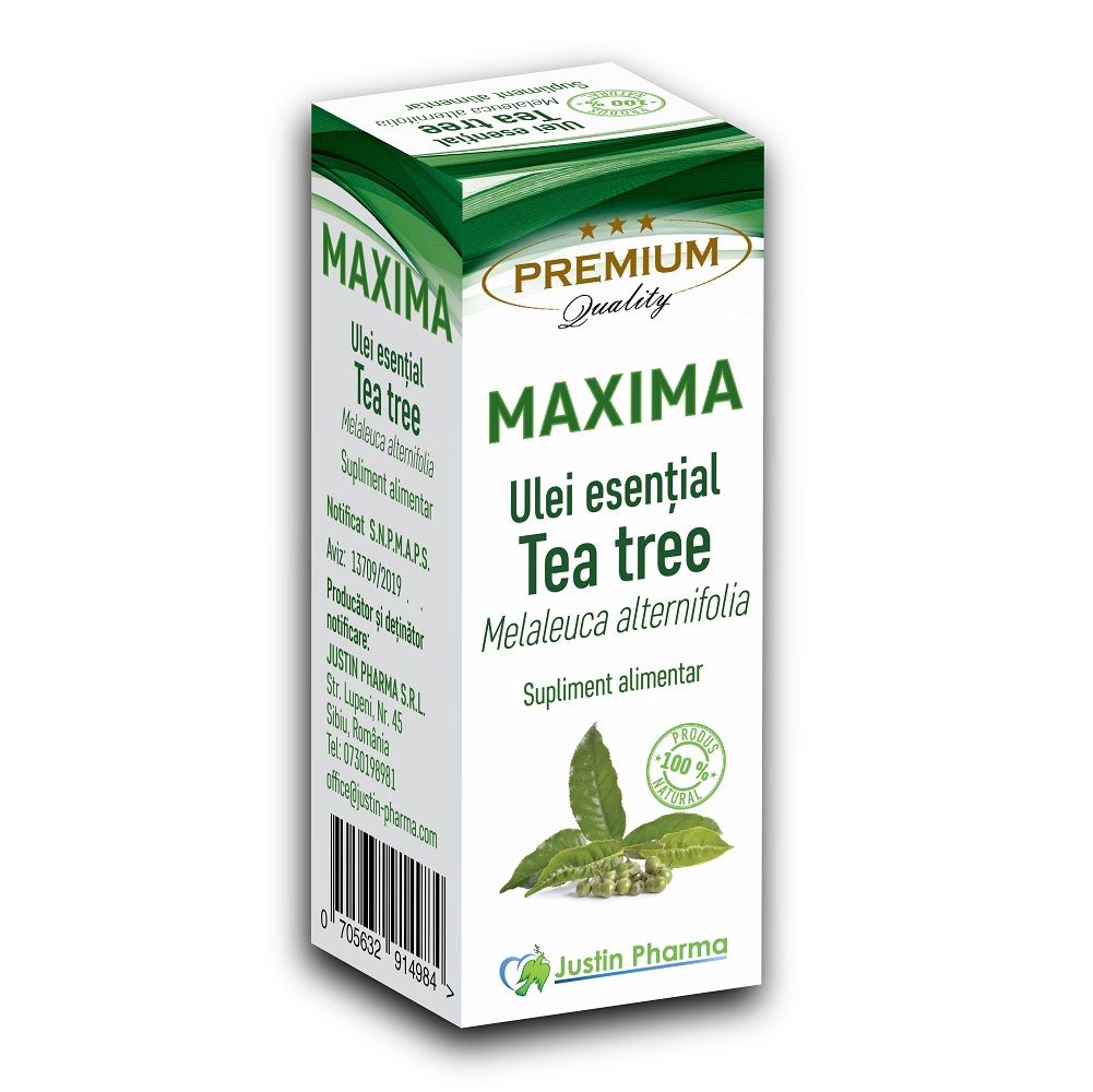 Ulei esential de Tea Tree Maxima, 10 ml, Justin Pharma
