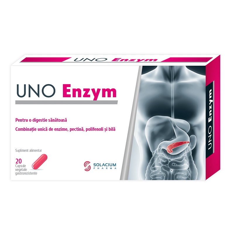 Uno Enzym, 20 capsule, Solacium Pharma
