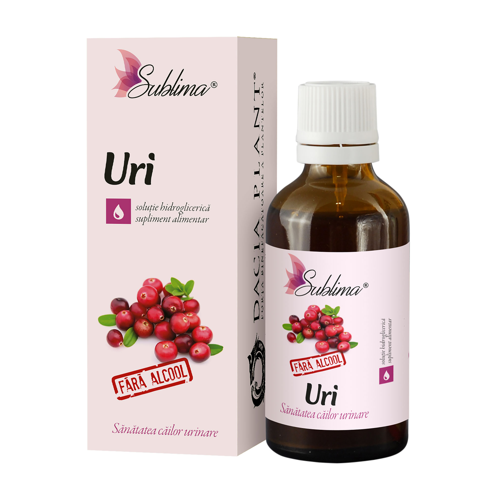 Solutie hidroglicerica fara alcool Uri Sublima, 50 ml, Dacia Plant