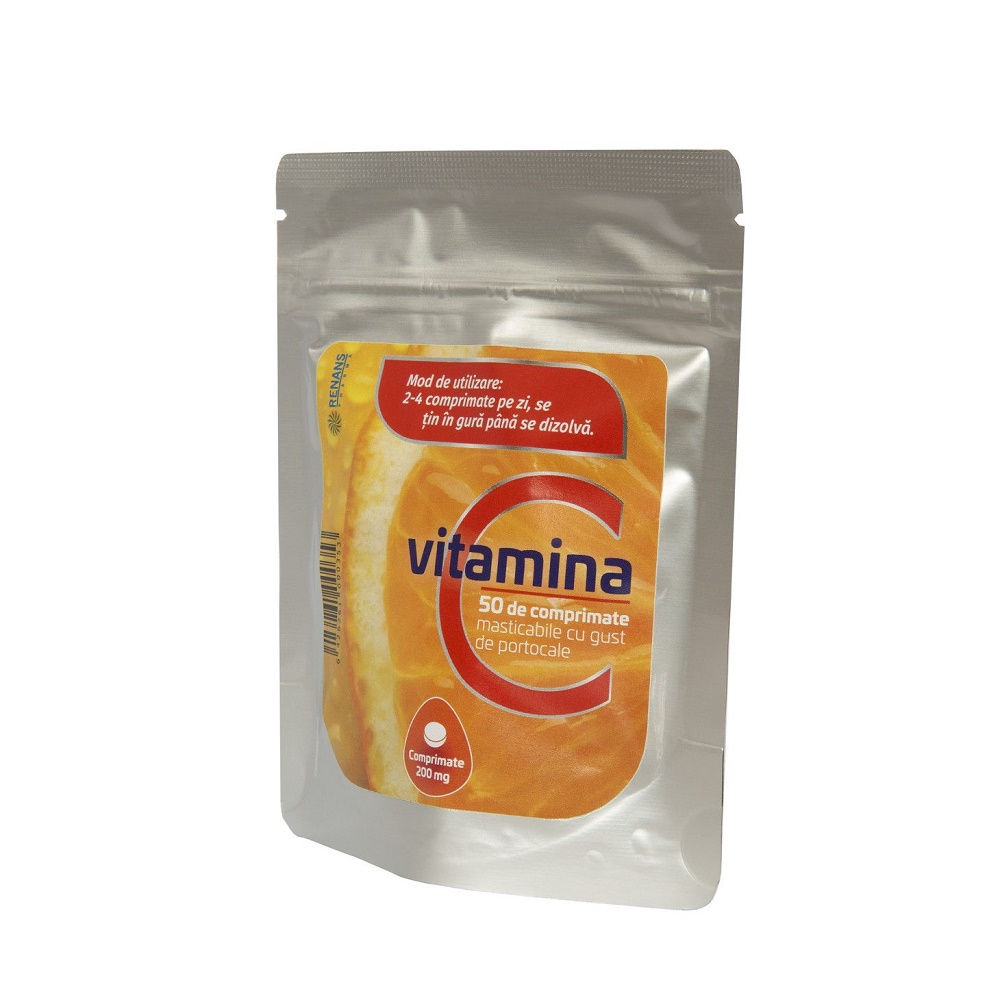 Vitamina C 200 mg, 50 comprimate, Renans Pharma