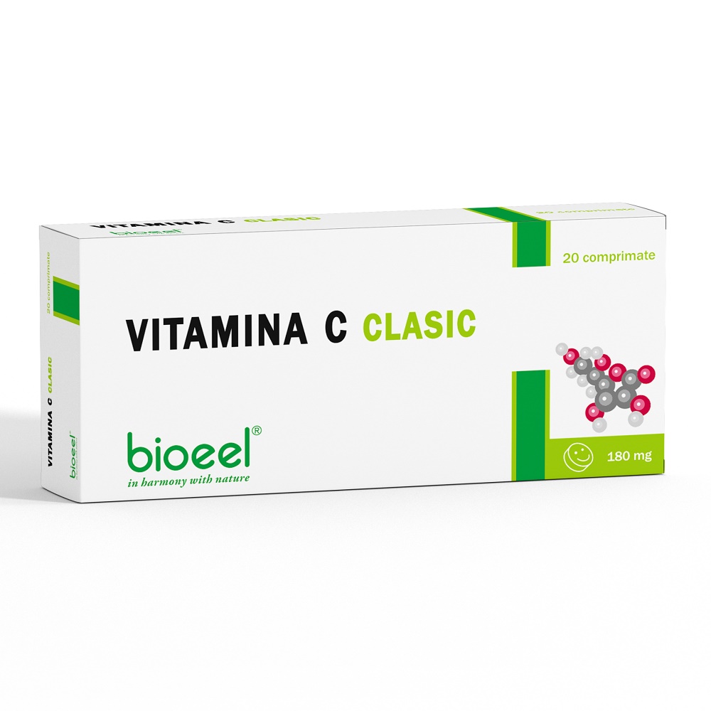 Vitamina C Clasic 180 mg, 20 comprimate, Bioeel