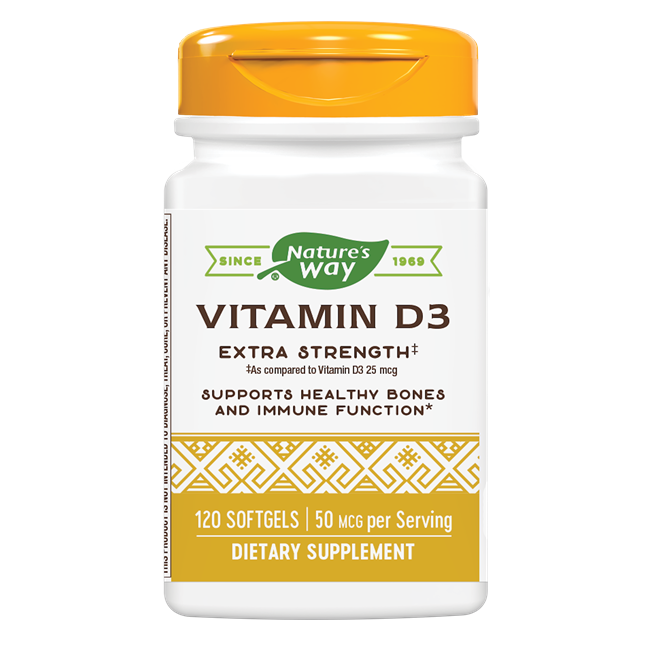 Vitamina D3 2000 UI Nature's Way, 120 capsule, Secom